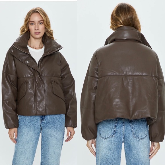 Pistola Brown Leather Jacket - Picture 1 of 14